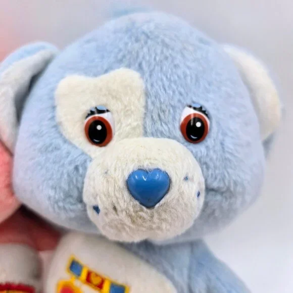 Care Bears Cuddle Pairs Cheer Bear And Loyal Heart Dog Plush 7” Vintage Read - Picture 7 of 14